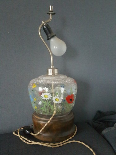 Glas lampenfuß lampe 1920 - um,