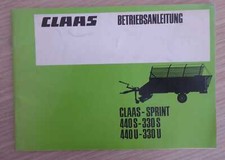 Claas Ladewagen Sprint 330S + 330U + 440U + 440S Betriebsanleitung