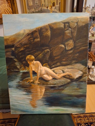 Altes gemälde mädchen - gemälde,