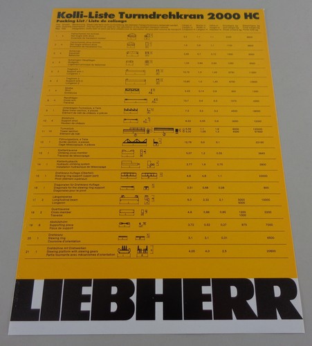 Datenblatt kolli liste - datenblatt,