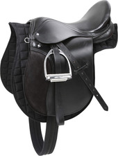 Sattelset, Pony, Schwarz, 16