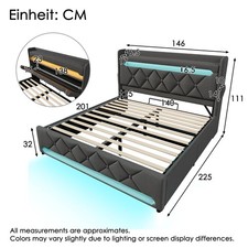 Polsterbett led doppelbett - polsterbett,