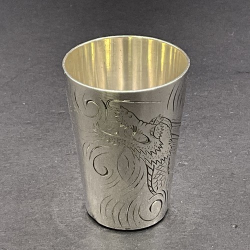 Japanischer silberbecher sake - japanischer,