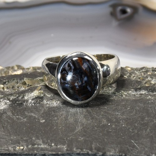 Pietersit ring 925er silber - pietersit, ring,