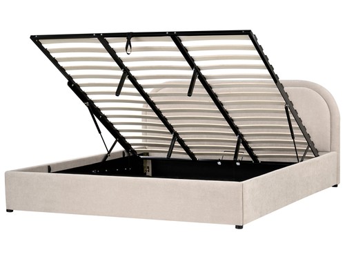 Polsterbett stoff beige mit - polsterbett,