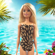 Badeanzug mit goldenem