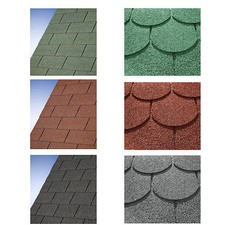 Dachschindeln für Gartenhaus Biberschindeln Rechteck Schindeln Dachpappe Bitumen