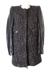 ZARA WOMAN Mantel mit Leder
