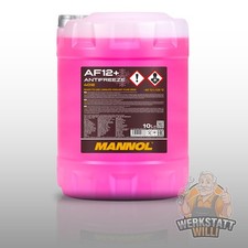 10L LITER MANNOL KÜHLERFROSTSCHUTZ ROT AF12+ G12+ -40°C KÜHLMITTEL FERTIGMIX