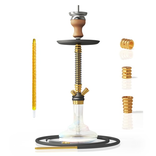 Rman aluminium shisha set - shisha, gold