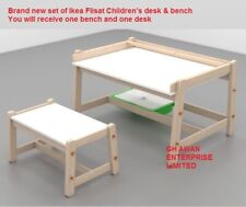 IKEA FLISAT Massivholz Kinderschreibtisch & Bank,verstellbar,202.735.94/802.907.79