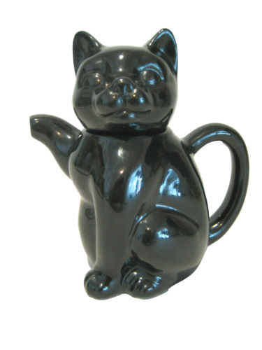Porzellan figur kanne katze - kanne,