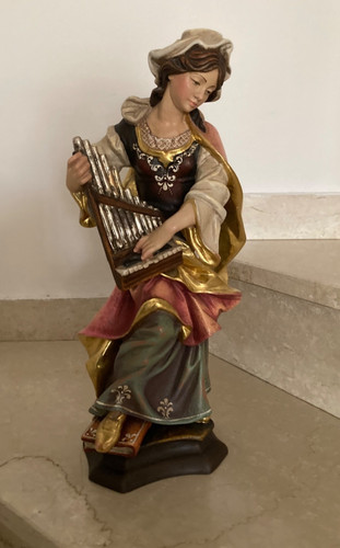 Holzfigur geschnitzt bemalt - holzfigur,
