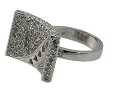 JENNY-s ELVERS Ring Rechteckig Edelstahl Grösse 17 / 55 mit Swarovski Elementen