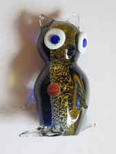 Murano Glas - Glasfigur Eule - Glas-Eule in Smaragd