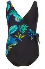 BADEANZUG schwarz-blau-grün