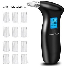 Testsieger Alkoholtester Polizeigenau Promille-Test Atem-Messgerät + Mundstücke