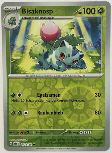 Bisaknosp 002 165 reverse - 002/165, holo