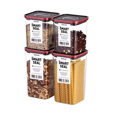 NEOFLAM Smart Seal Vorratsdosen Set 4tlg. - Gr. 2x M, 2x L - Rot