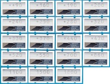 1992 Mexiko grauer Adler ATM Briefmarke großer Knopf Wertsatz 90 bis 1800 ** Klussendorf