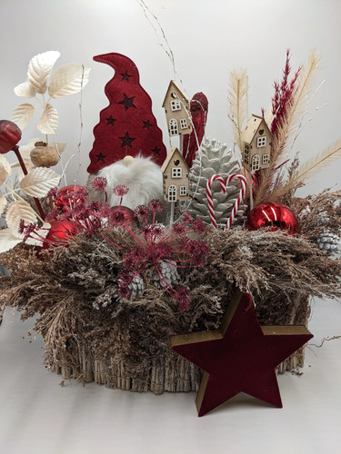 Weihnachtsgesteck kugel - weihnachtsgesteck,