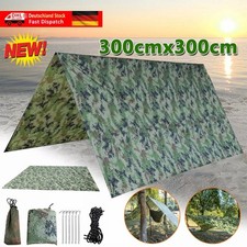 Tarp 3x3M Wasserdicht Camping Zeltplane Anti-UV Schnee Regen Sonnen Schutz Set