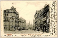 Ansichtskarte Dresden Annenstraße Mühlgässchen Geschäfte 1902