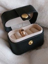 Ringbox, Eheringe romantische Verlobungsringbox,Schmuckaufbewahrung, Schwarz 