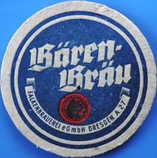 Alter Bierdeckel Falkenbrauerei eGmbH Dresden um 1952