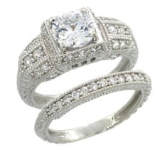 Sterlingsilber 2-pc Verlobung