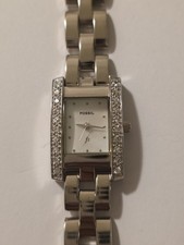 Fossil F2 ES-9008 Edelstahl 19mm Damenuhr Mit Ovp und Papiere