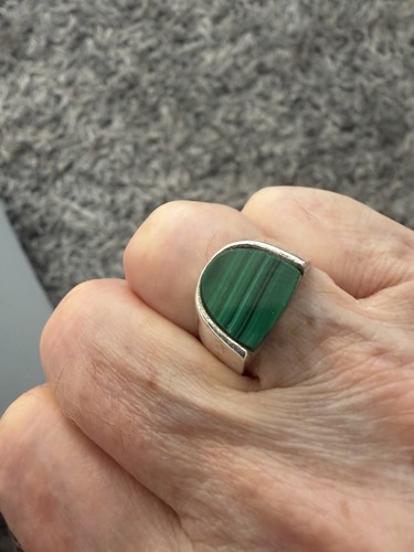 Ring handarbeit mit - mit, malachit