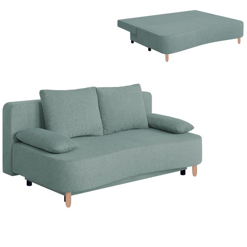 Schlafsofa eisblau - eisblau,