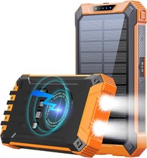 GOODaaa Wireless Solar PowerBank 26800mAh mit 6 Ausgänge 4 Eingänge