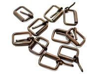 8x kleine Rollschnalle Gürtelschnalle Schnalle für 15 mm, alt-bronze, Buckle