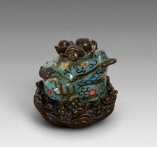 Geldfrosch Geldkröte Bronze