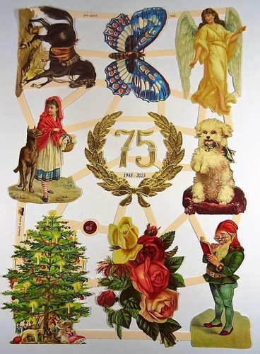 Glanzbilder jubiläumsbogen - jubiläumsbogen, 75