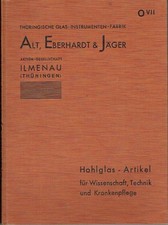 Glas Fabrik Alt Eberhardt Jäger Ilmenau Thüringen Katalog Hohlglas Artikel 1934