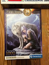 Clementoni Puzzle 1000 Teile Anne Stokes - Protector / Beschützer Wolf