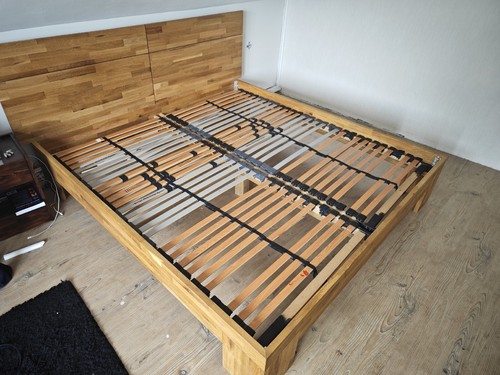 Doppelbett eiche massiv - doppelbett, inkl