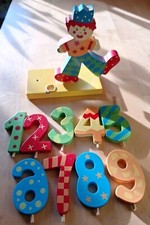 Geburtstagskerzenhalter Clown Mit Altersanzeige Holz Pyramidenkerzen