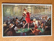 Alte Ansichtskarte 1928 Münchener Oktoberfest,Gruß aus der Löwenbräu Festhalle,