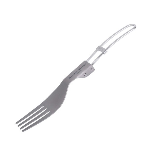 Titanium folding spoon - folding, spork