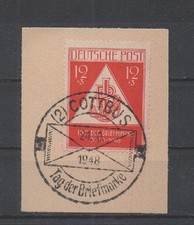 SBZ-Allgem. Ausgabe  228  (Tag der Briefmarke ) Sonderstempel auf Briefstück