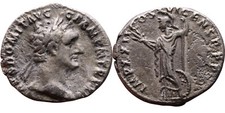 Römisches Imperium Kaiser Domitian 81-96 n. Chr Denar Rom Minerva 95/25E
