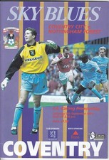 Matchday Programme Coventry City Nottingham Forest 1995/96