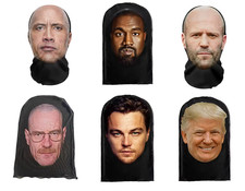 Realistische The Rock und andere Vollgesichtsmasken – Atmungsaktiv, leicht