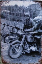 Blechschild -Motorrad  mit 2