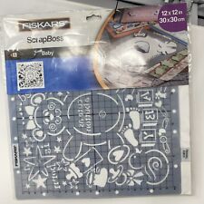 Fiskars ScrapBoss Prägeschablonen-Set (Baby) 12 x 12 Zoll 30 x 30 cm groß