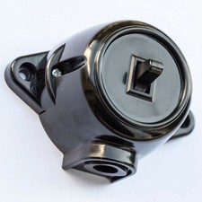 Aufputz Einzelschalter Schwarz